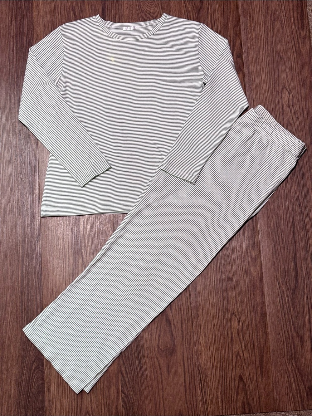 Lake Pajamas Pima Cotton Green Stripe Lounge Set Quiet Luxury Sleepwear